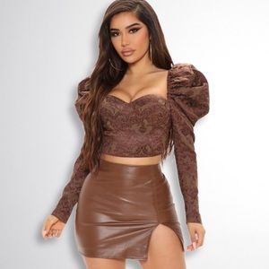 Jacquard Bustier Top Sz. Large